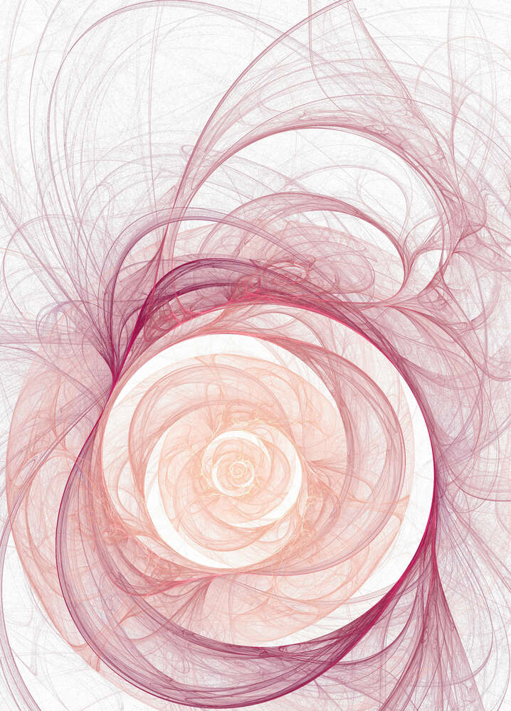 картина-постер Дымчатые узоры розового и кремового цветов