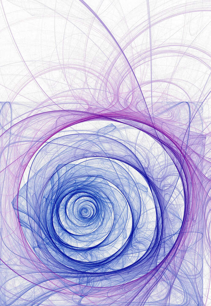картина-постер Фиолетово-синие круги в тонком узоре