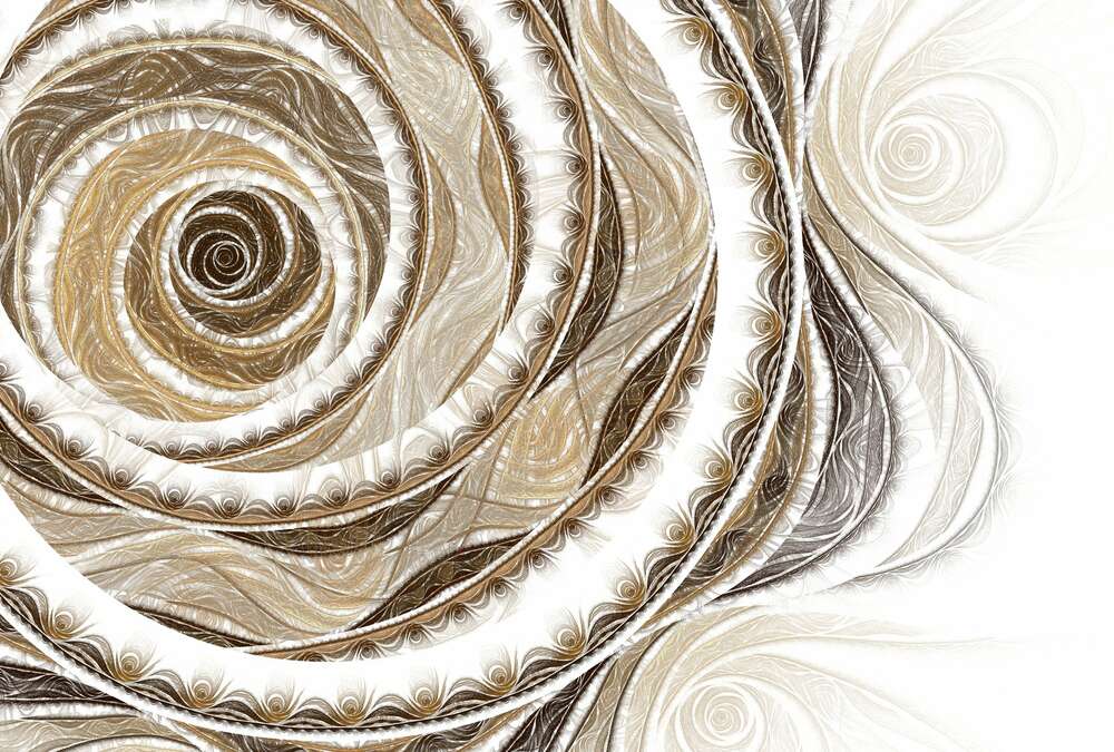 картина-постер Хвилястий орнамент, закручений у троянду
