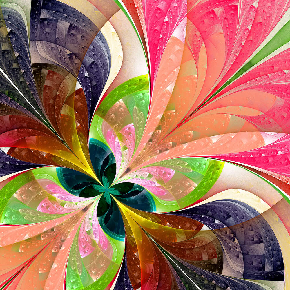картина-постер Геометрический узор с тонкими цветными переливами