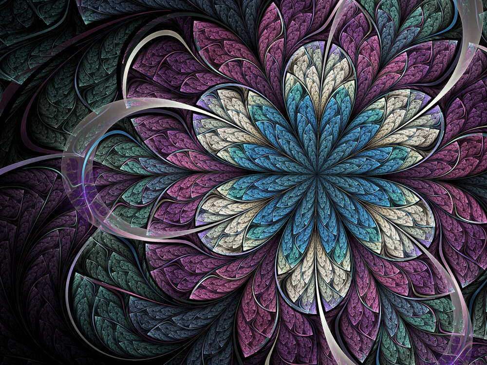 картина-постер Пастельні відтінки орнаментів квітки
