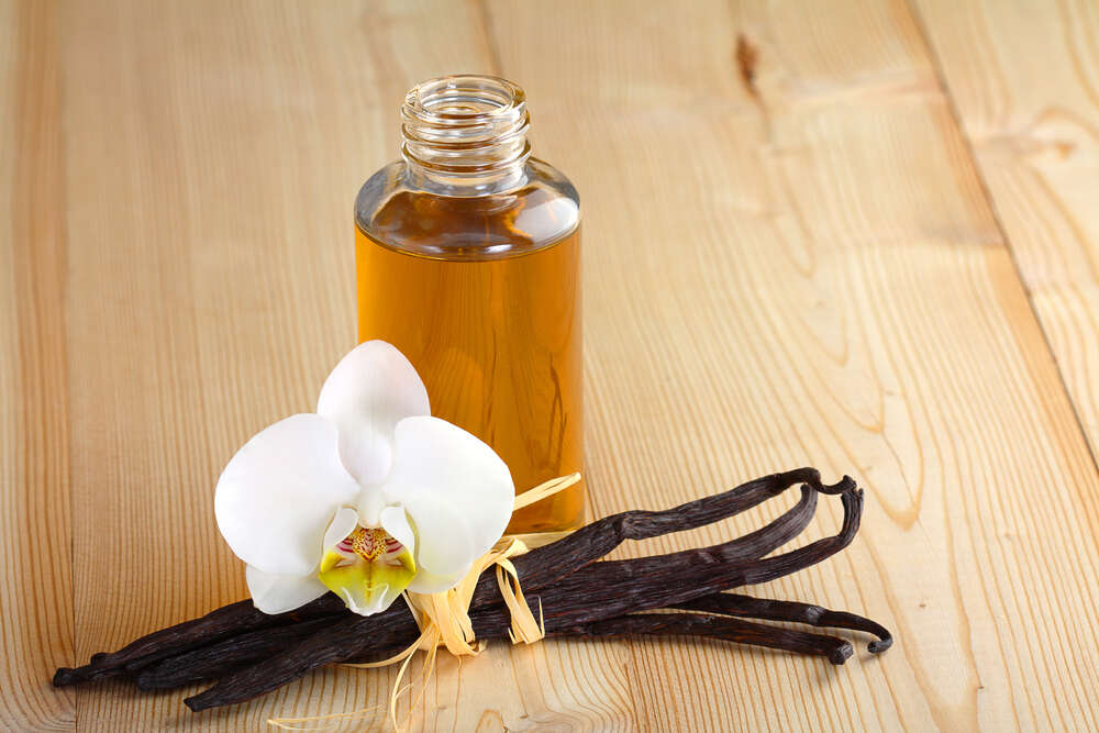 картина-постер Сочетание ванильных ароматов с белой орхидеей