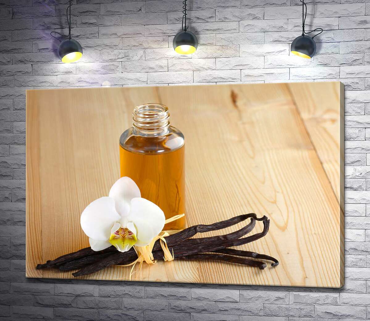 картина Сочетание ванильных ароматов с белой орхидеей