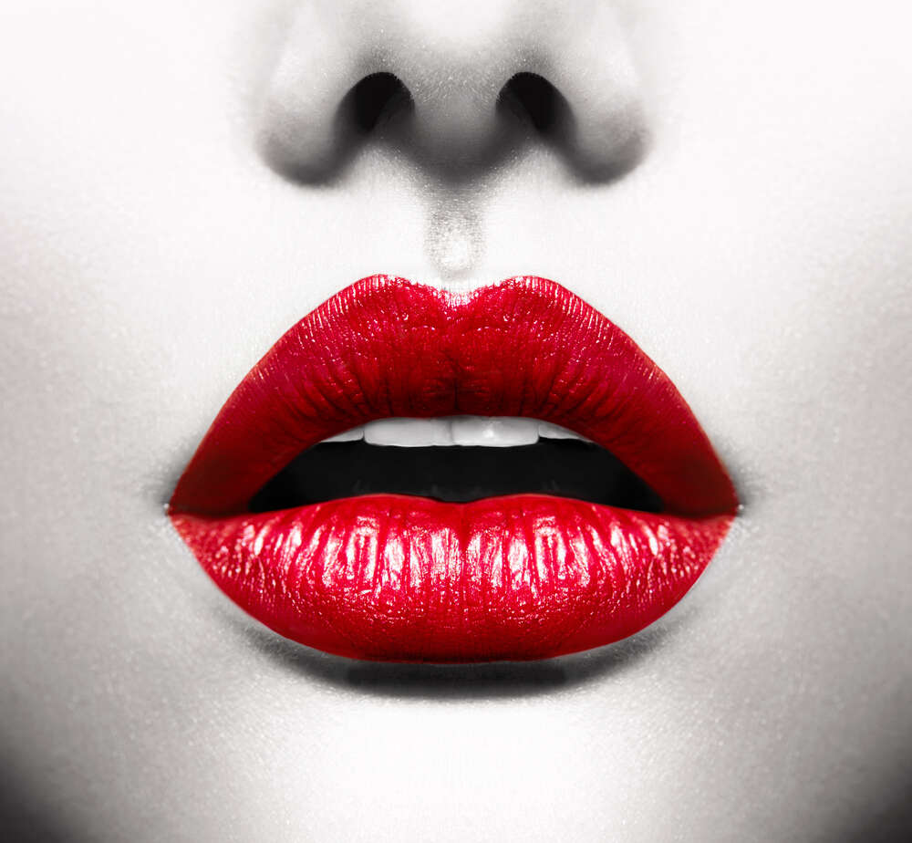 картина-постер Сочный цвет красных губ