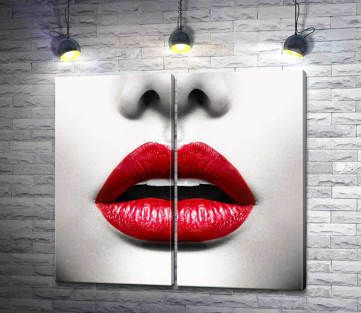 модульна картина Соковитий колір червоних губ