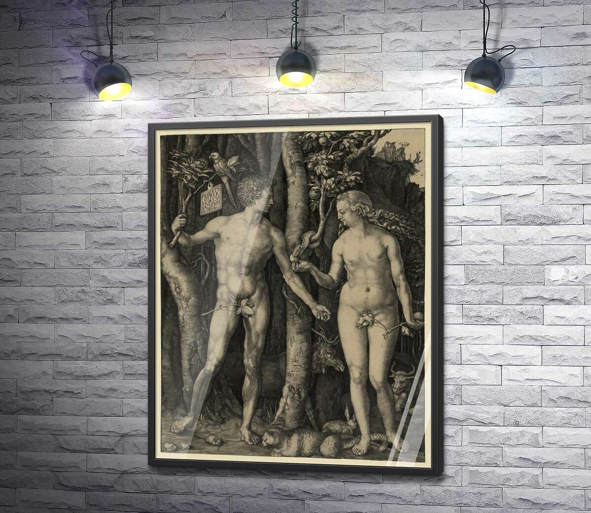 постер Адам і Єва (Adam and Eve) - Альбрехт Дюрер (Albrecht Durer)