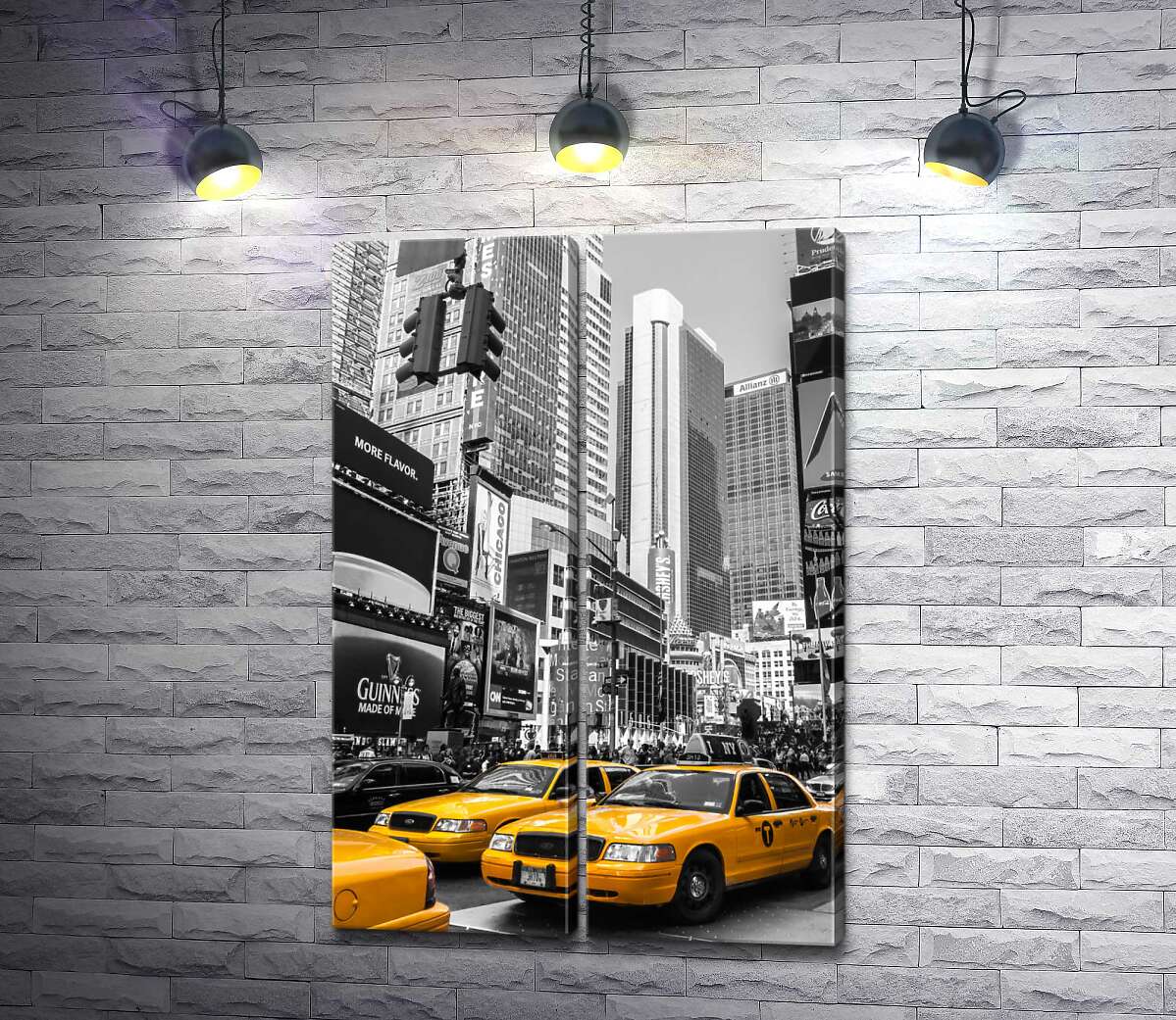 модульная картина Желтые такси заполнили шумные улицы Нью-Йорка