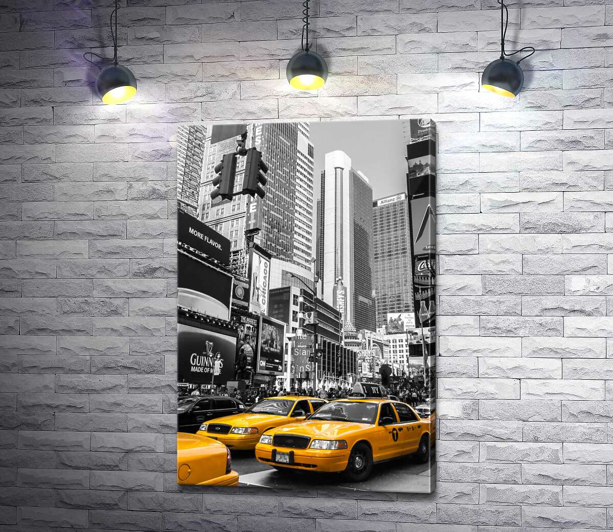 картина Жовті таксі заповнили шумні вулиці Нью-Йорку