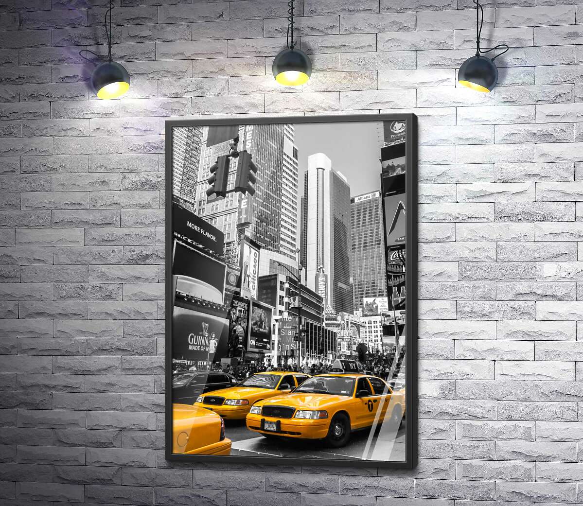 постер Жовті таксі заповнили шумні вулиці Нью-Йорку