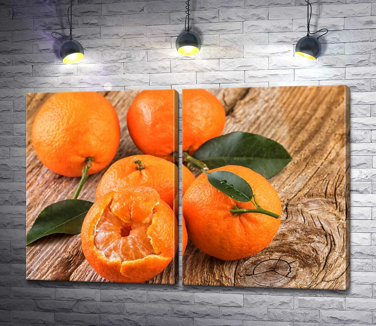 модульная картина Оранжевые шарики сладких мандаринов
