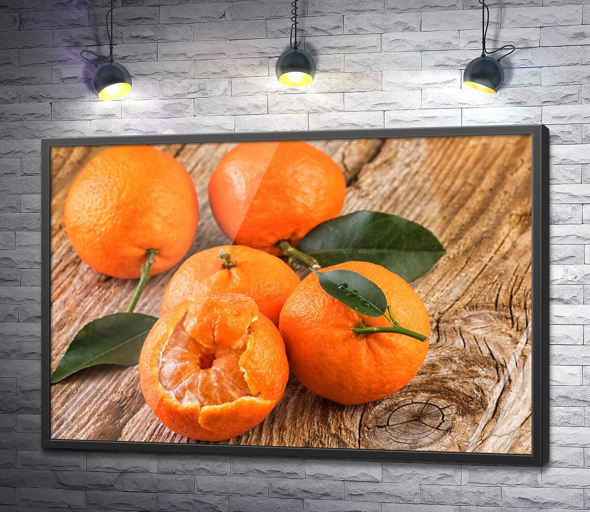 постер Оранжевые шарики сладких мандаринов