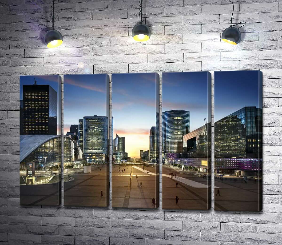модульная картина Вечер на площади Дефанс (La Defense) (Модуль №26)