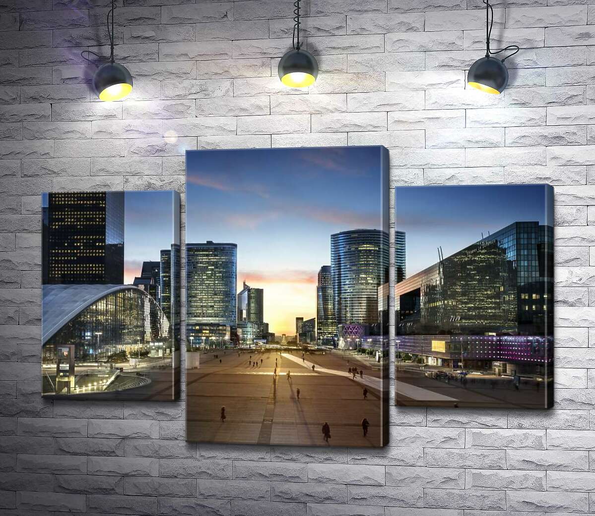 модульна картина Вечір на площі Дефанс (La Defense) (Модуль №10)
