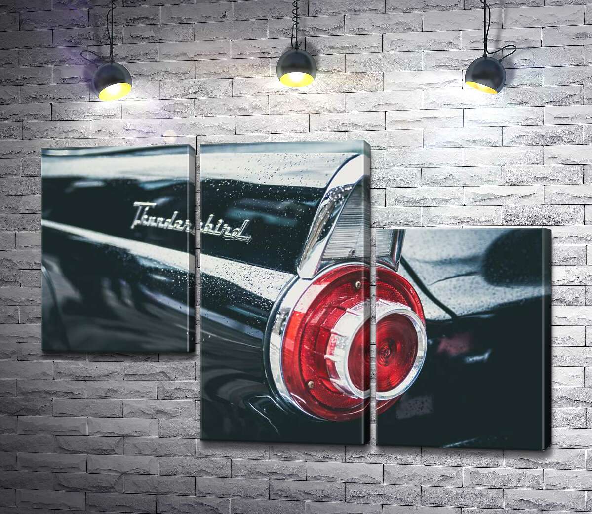 модульна картина Задня фара люксового автомобіля Ford Thunderbird (Модуль №13)