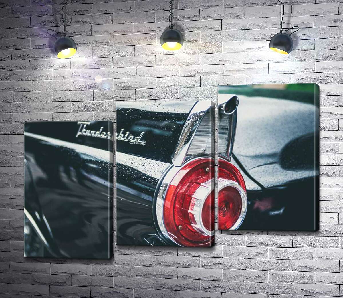 модульна картина Задня фара люксового автомобіля Ford Thunderbird (Модуль №14)