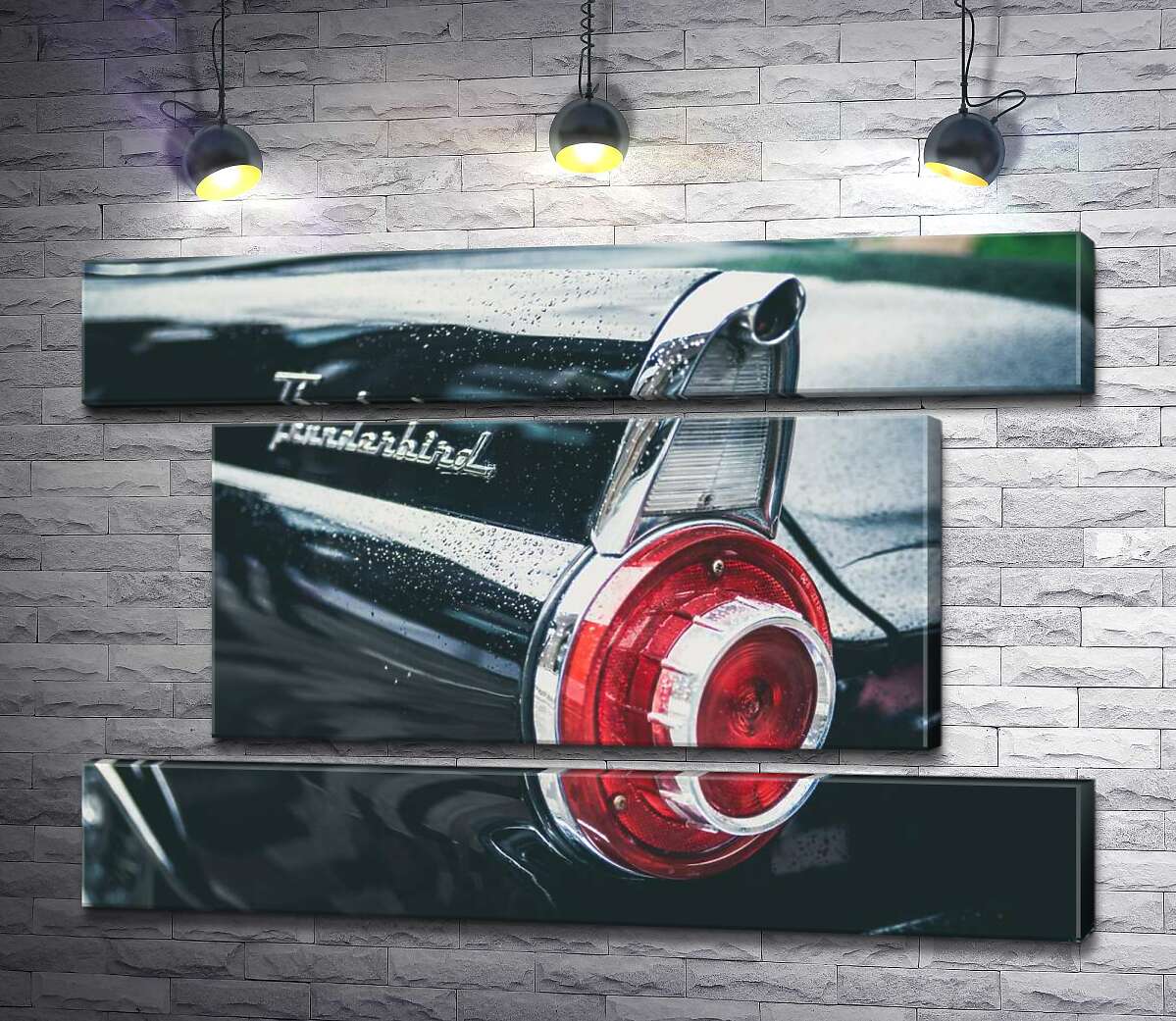 модульна картина Задня фара люксового автомобіля Ford Thunderbird (Модуль №18)
