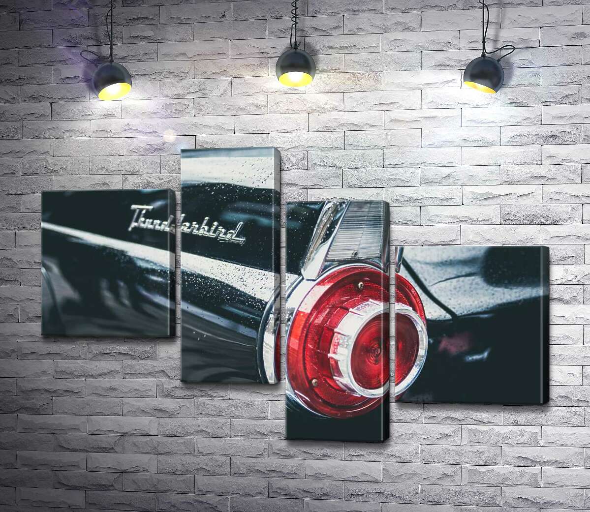 модульна картина Задня фара люксового автомобіля Ford Thunderbird (Модуль №21)