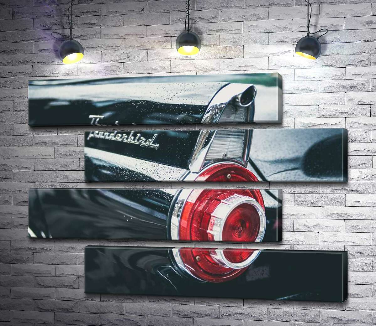 модульна картина Задня фара люксового автомобіля Ford Thunderbird (Модуль №23)