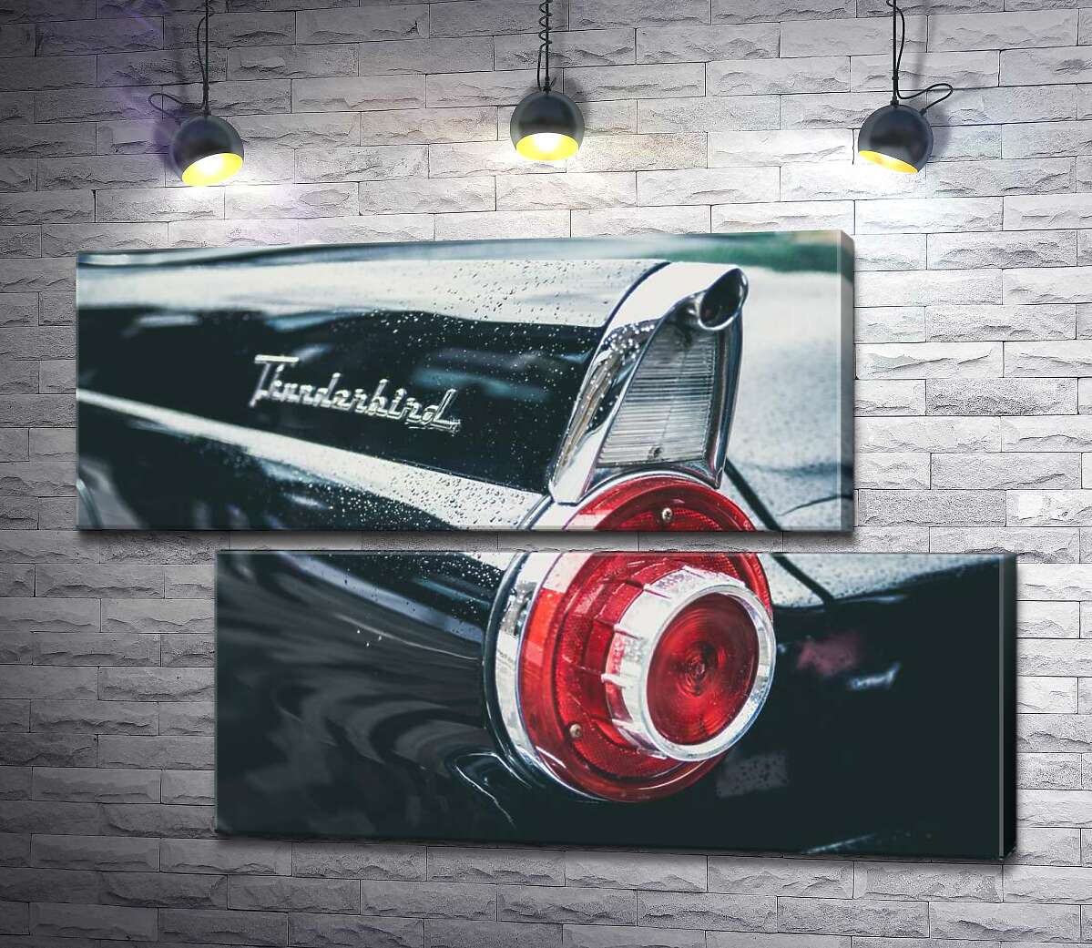 модульна картина Задня фара люксового автомобіля Ford Thunderbird (Модуль №8)
