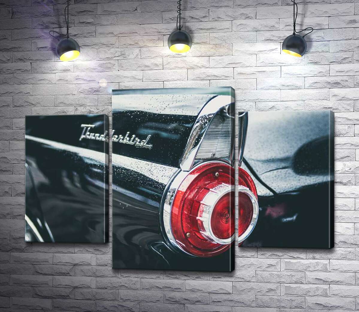 модульна картина Задня фара люксового автомобіля Ford Thunderbird (Модуль №10)
