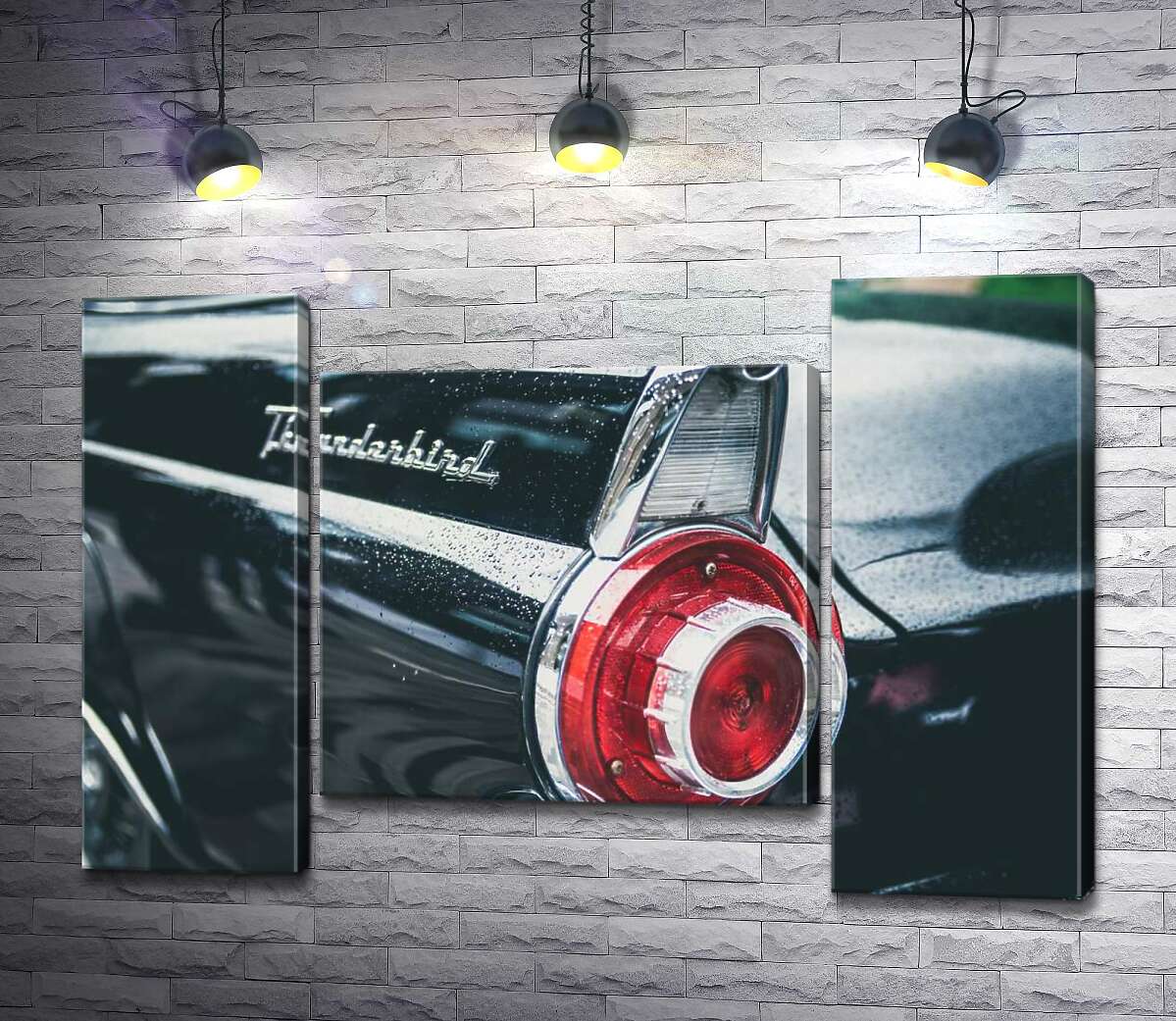 модульна картина Задня фара люксового автомобіля Ford Thunderbird (Модуль №11)