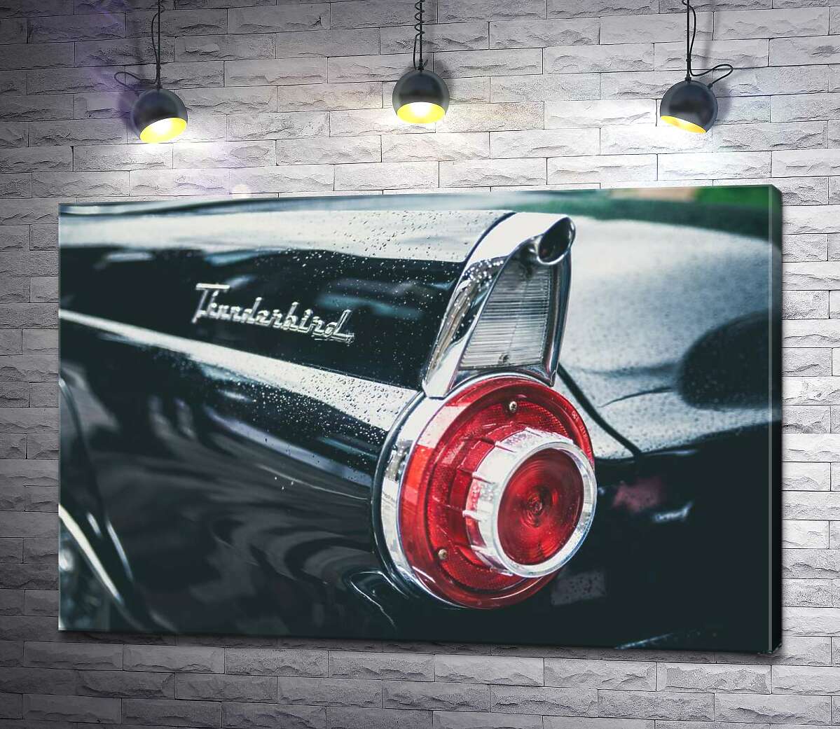 картина Задня фара люксового автомобіля Ford Thunderbird