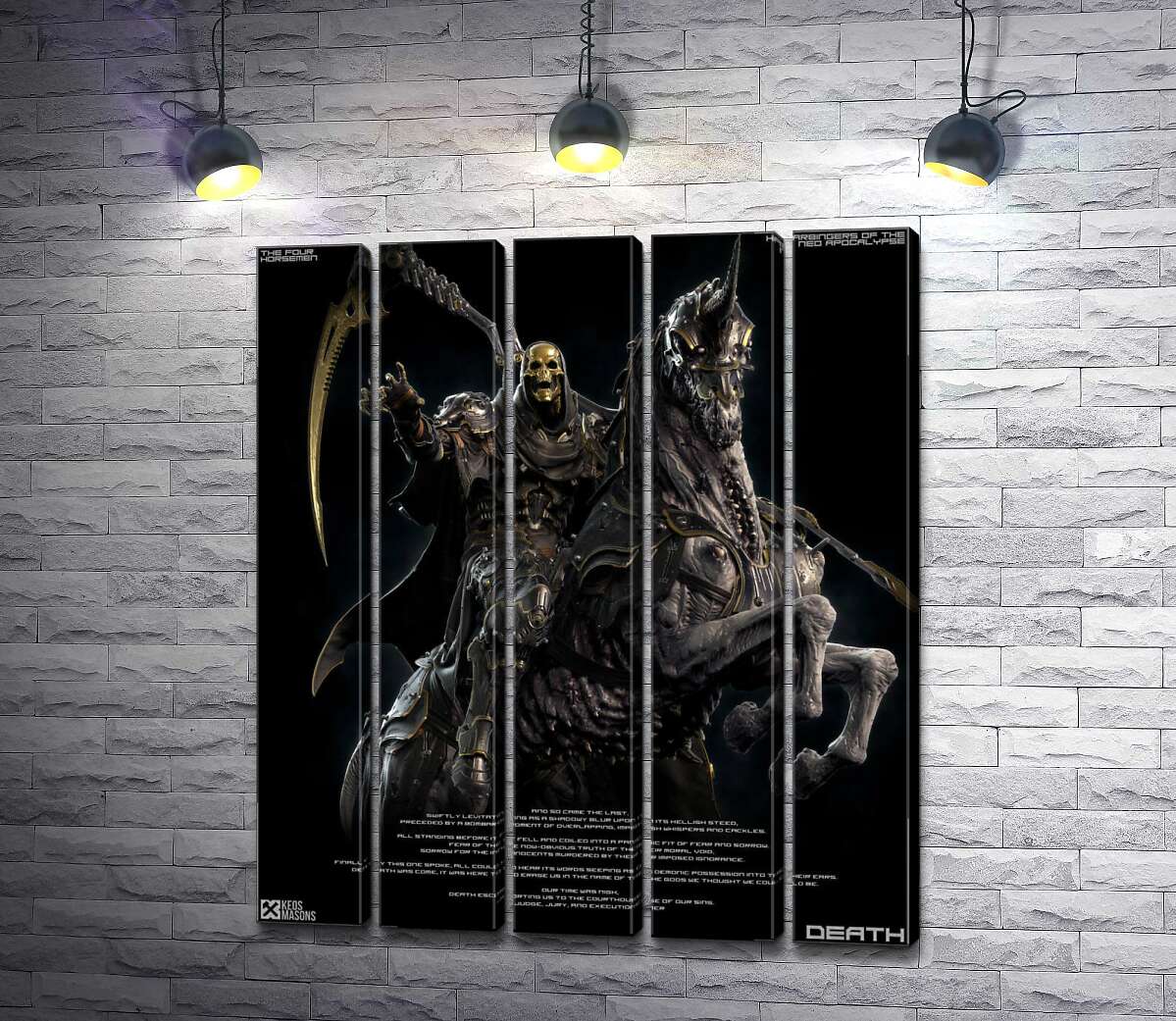 модульная картина Ужасный всадник смерти (Модуль №26)