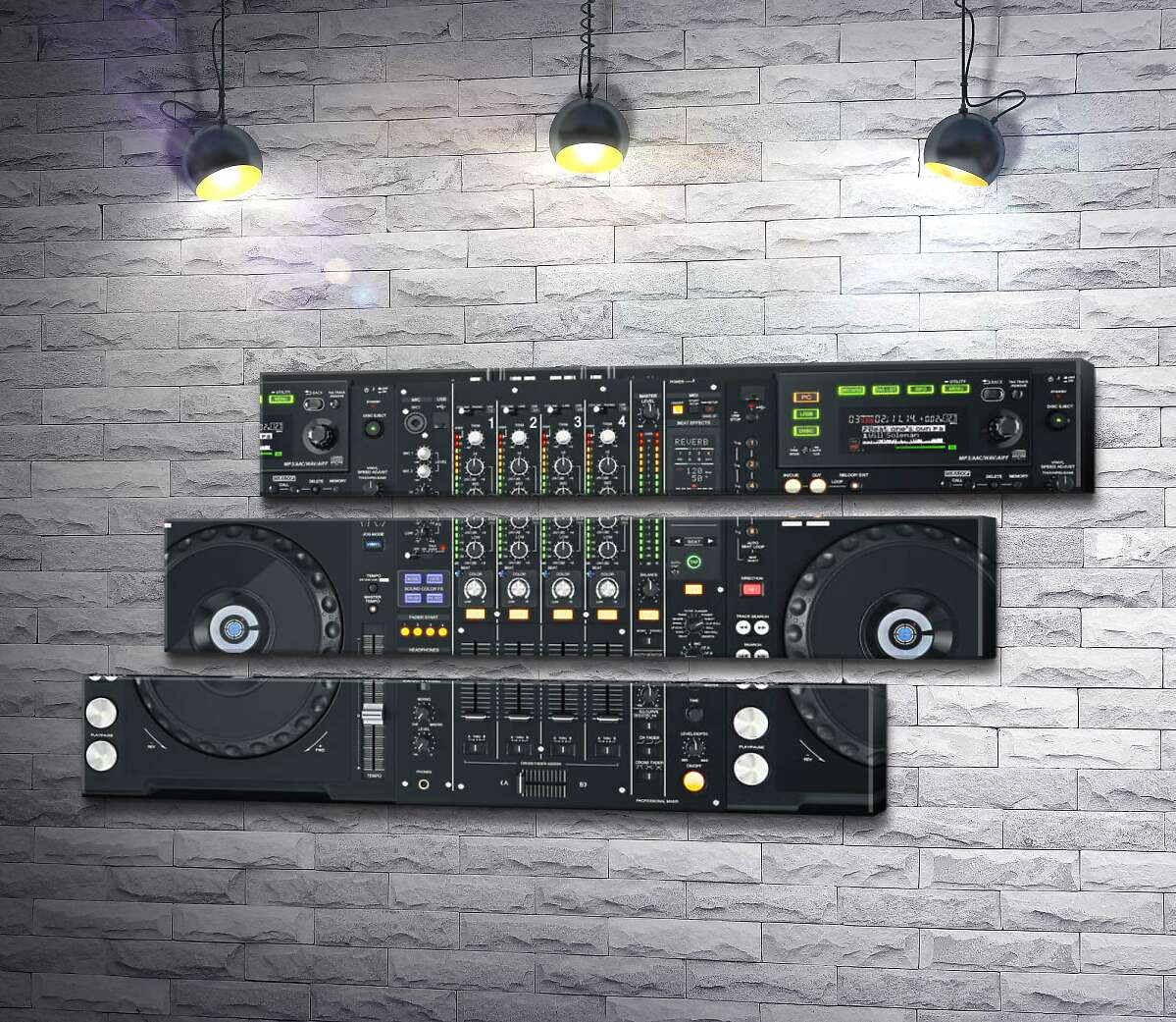 модульная картина Современный DJ контроллер Pioneer (Модуль №17)