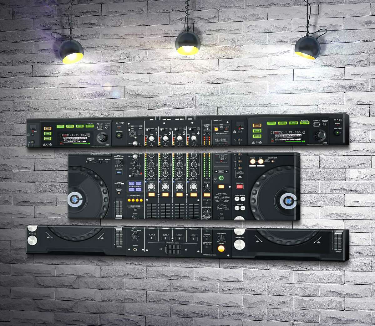 модульная картина Современный DJ контроллер Pioneer (Модуль №18)