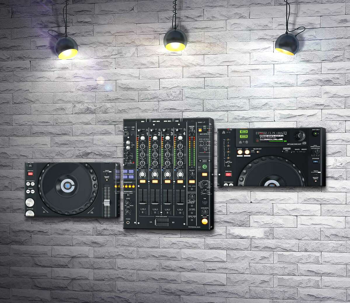 модульная картина Современный DJ контроллер Pioneer (Модуль №12)
