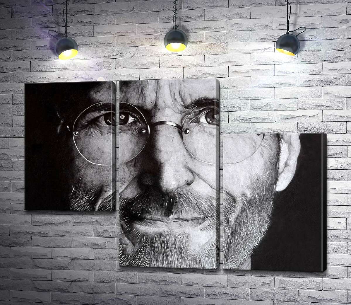 модульная картина Лицо предпринимателя Стива Джобса (Steve Jobs) (Модуль №13)