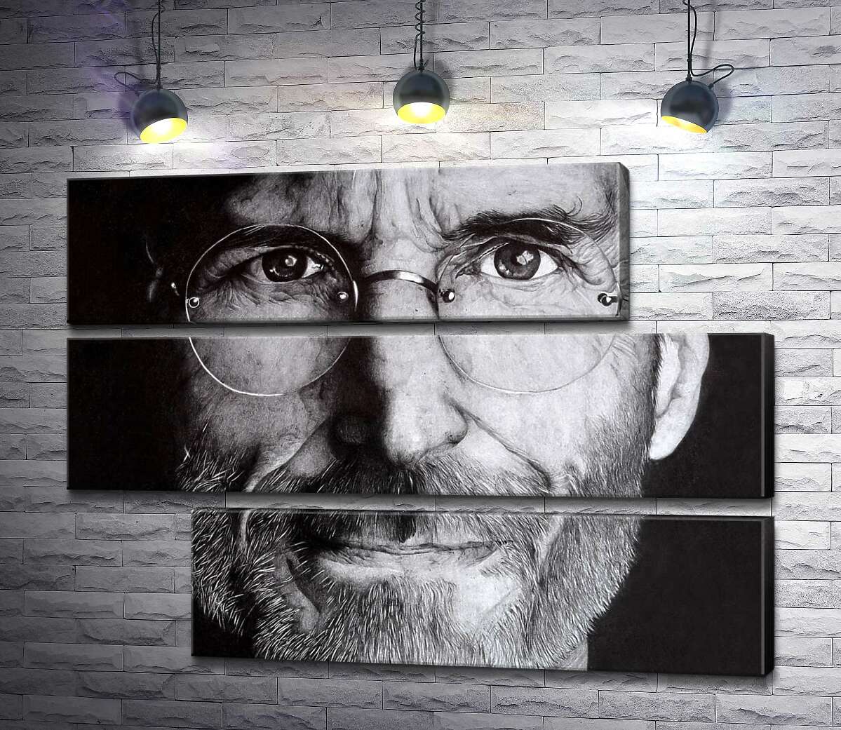 модульная картина Лицо предпринимателя Стива Джобса (Steve Jobs) (Модуль №16)