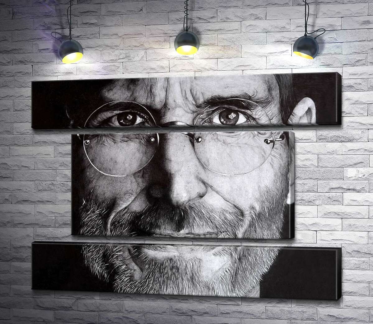 модульна картина Лице підприємця Стіва Джобса (Steve Jobs) (Модуль №18)