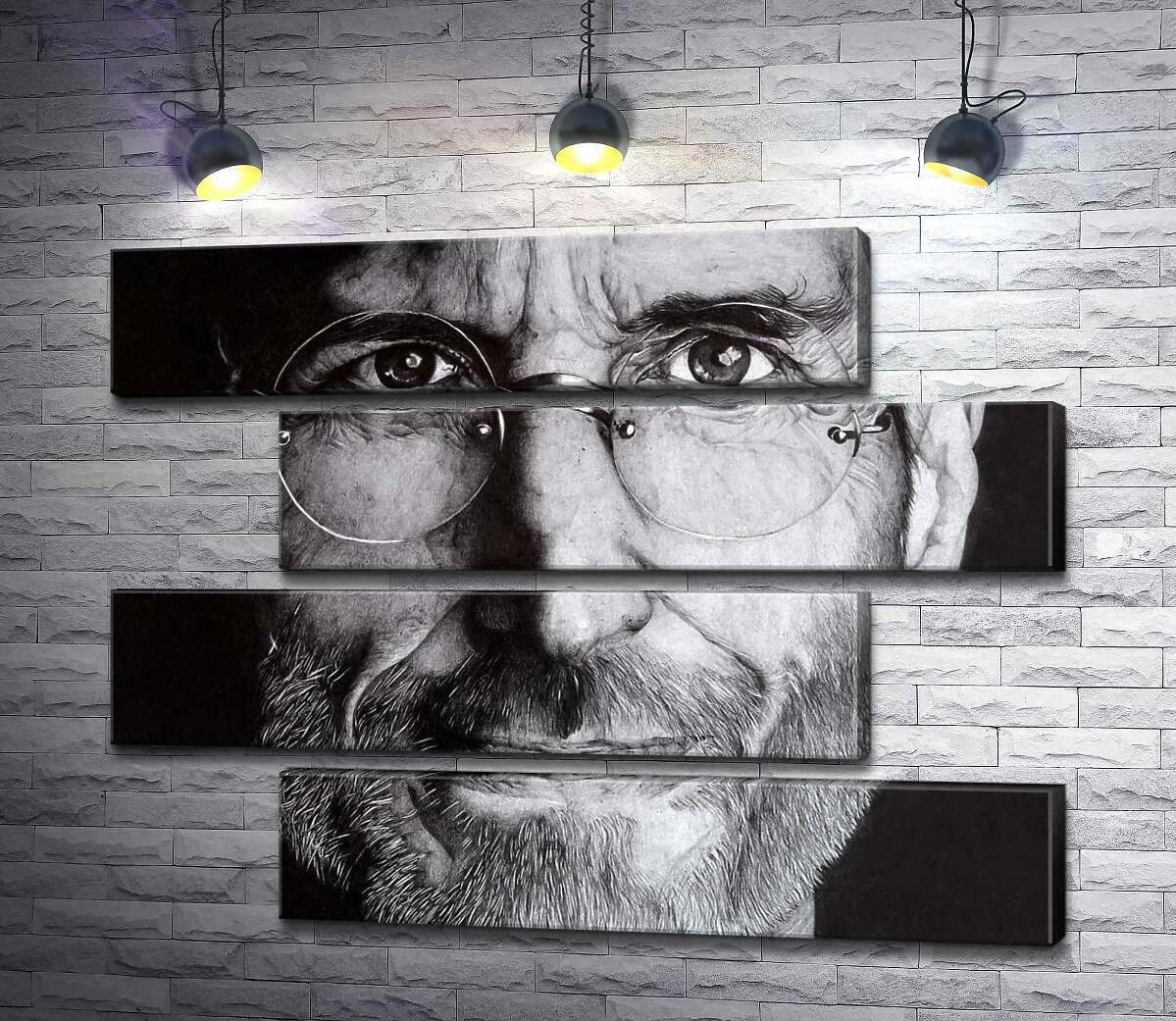 модульна картина Лице підприємця Стіва Джобса (Steve Jobs) (Модуль №23)