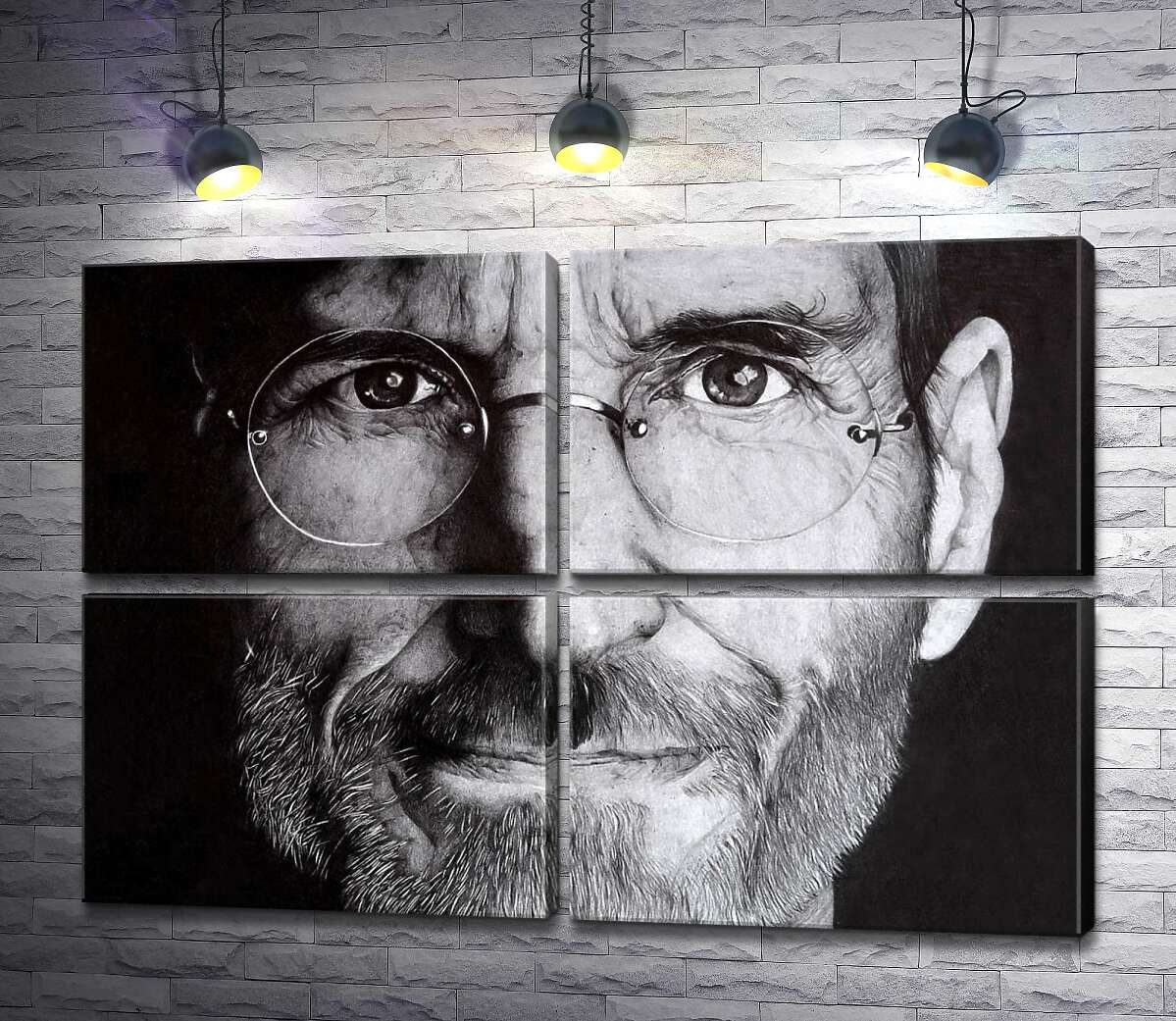 модульная картина Лицо предпринимателя Стива Джобса (Steve Jobs) (Модуль №25)