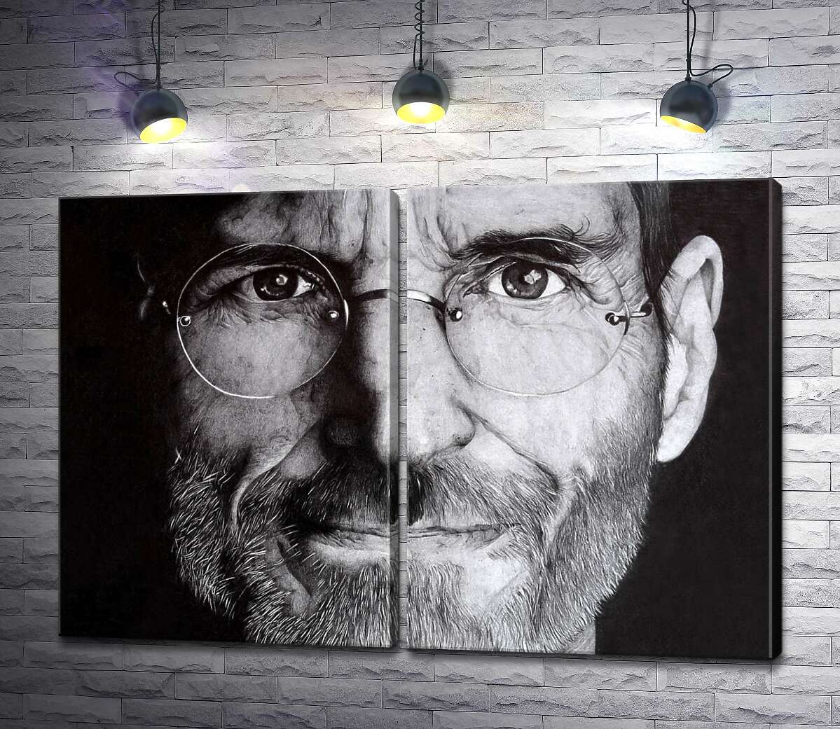модульная картина Лицо предпринимателя Стива Джобса (Steve Jobs)