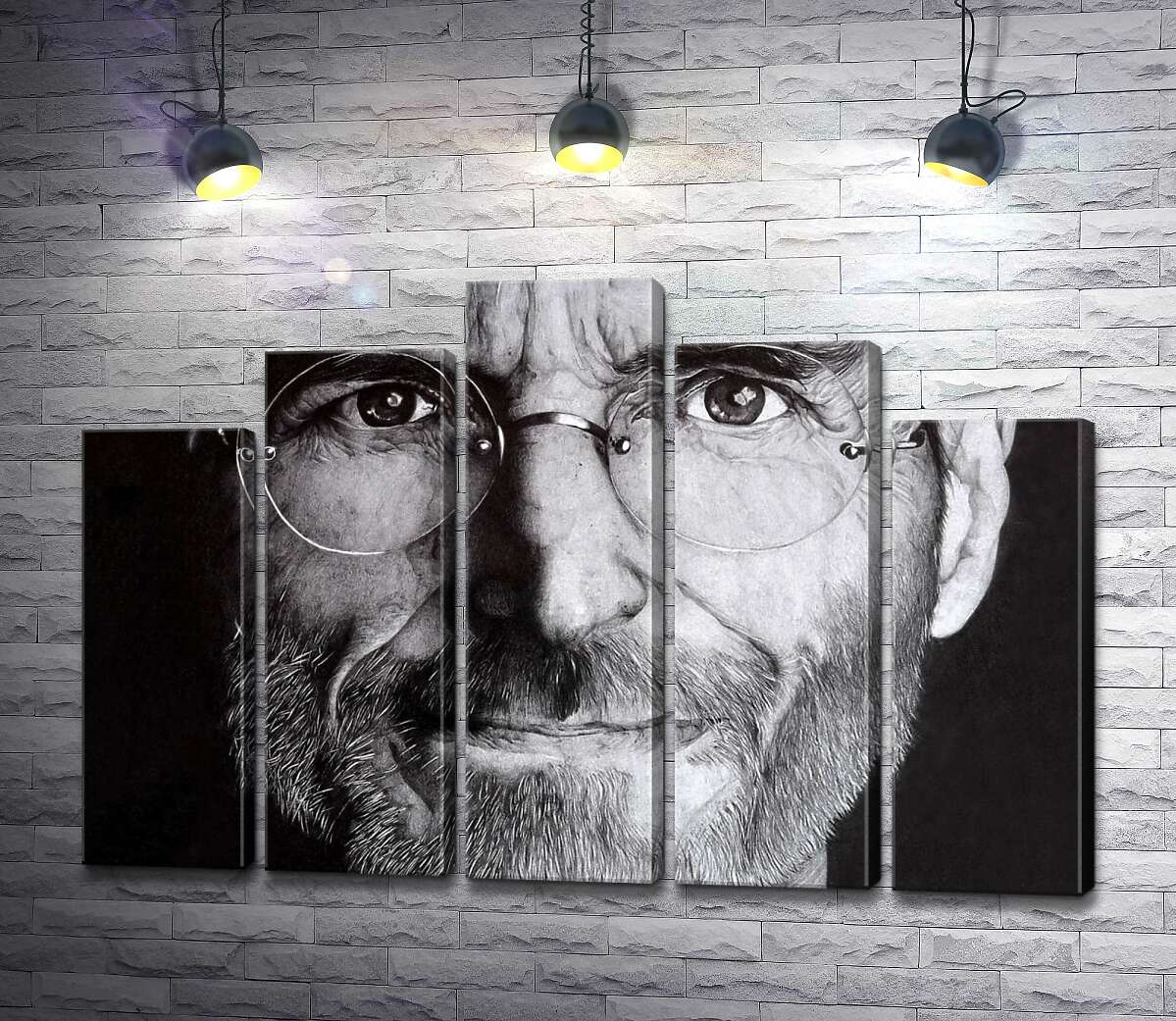 модульная картина Лицо предпринимателя Стива Джобса (Steve Jobs) (Модуль №29)