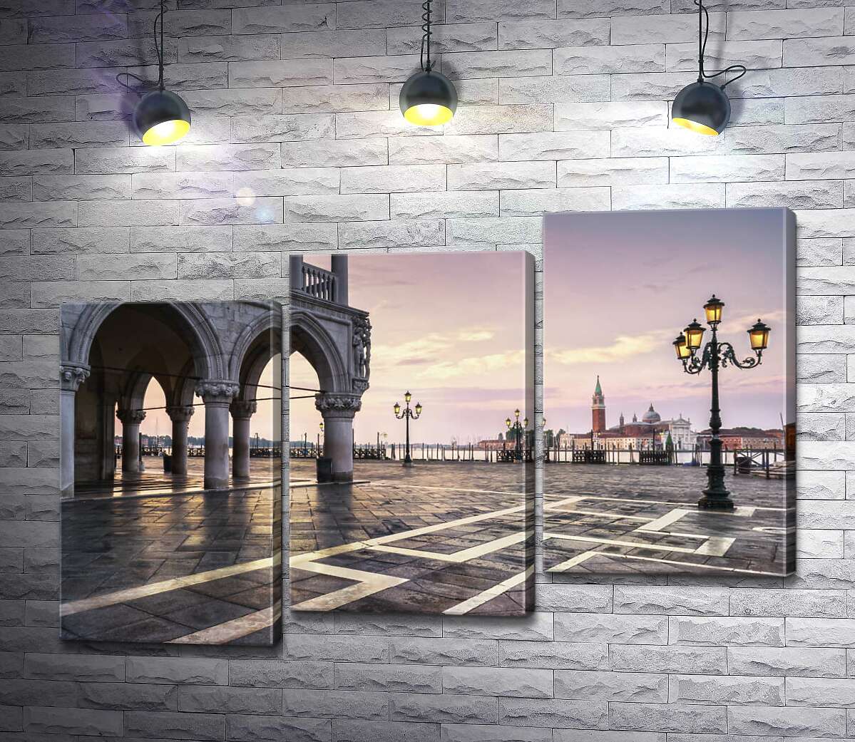 модульна картина Площа святого Марка (Piazza San Marco) на світанку (Модуль №14)