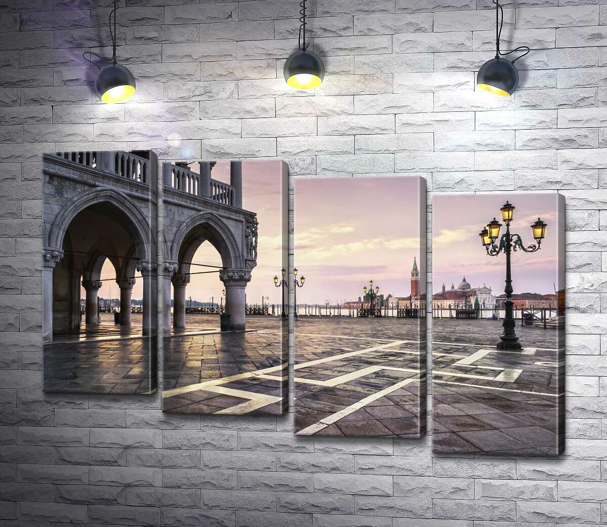 модульна картина Площа святого Марка (Piazza San Marco) на світанку (Модуль №19)