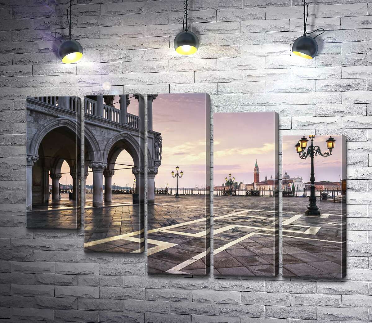 модульна картина Площа святого Марка (Piazza San Marco) на світанку (Модуль №28)