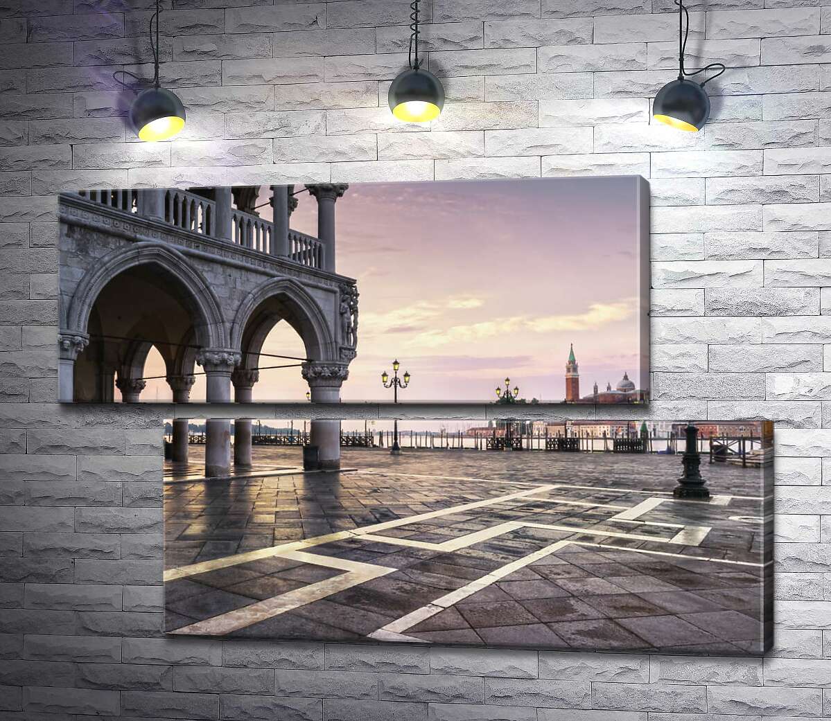 модульна картина Площа святого Марка (Piazza San Marco) на світанку (Модуль №8)