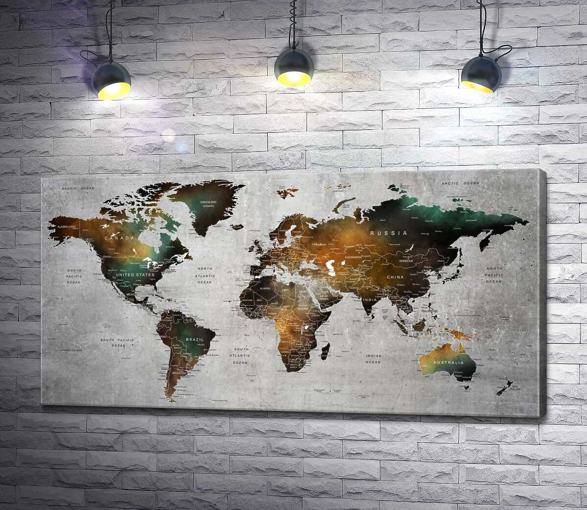 картина Стилізована карта світу