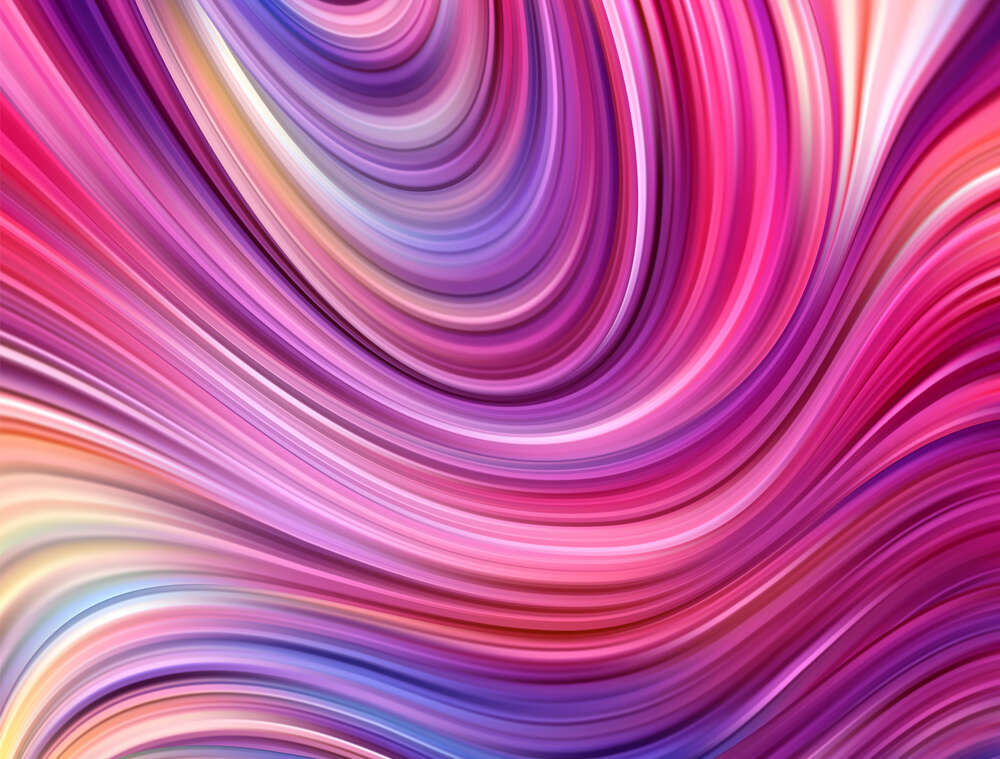картина-постер Розово-голубые волны абстракции