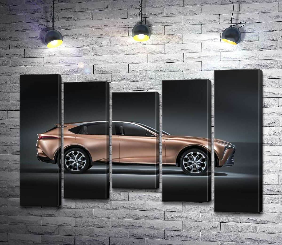 модульна картина Золотий корпус автомобіля Lexus LF-1 (Модуль №27)