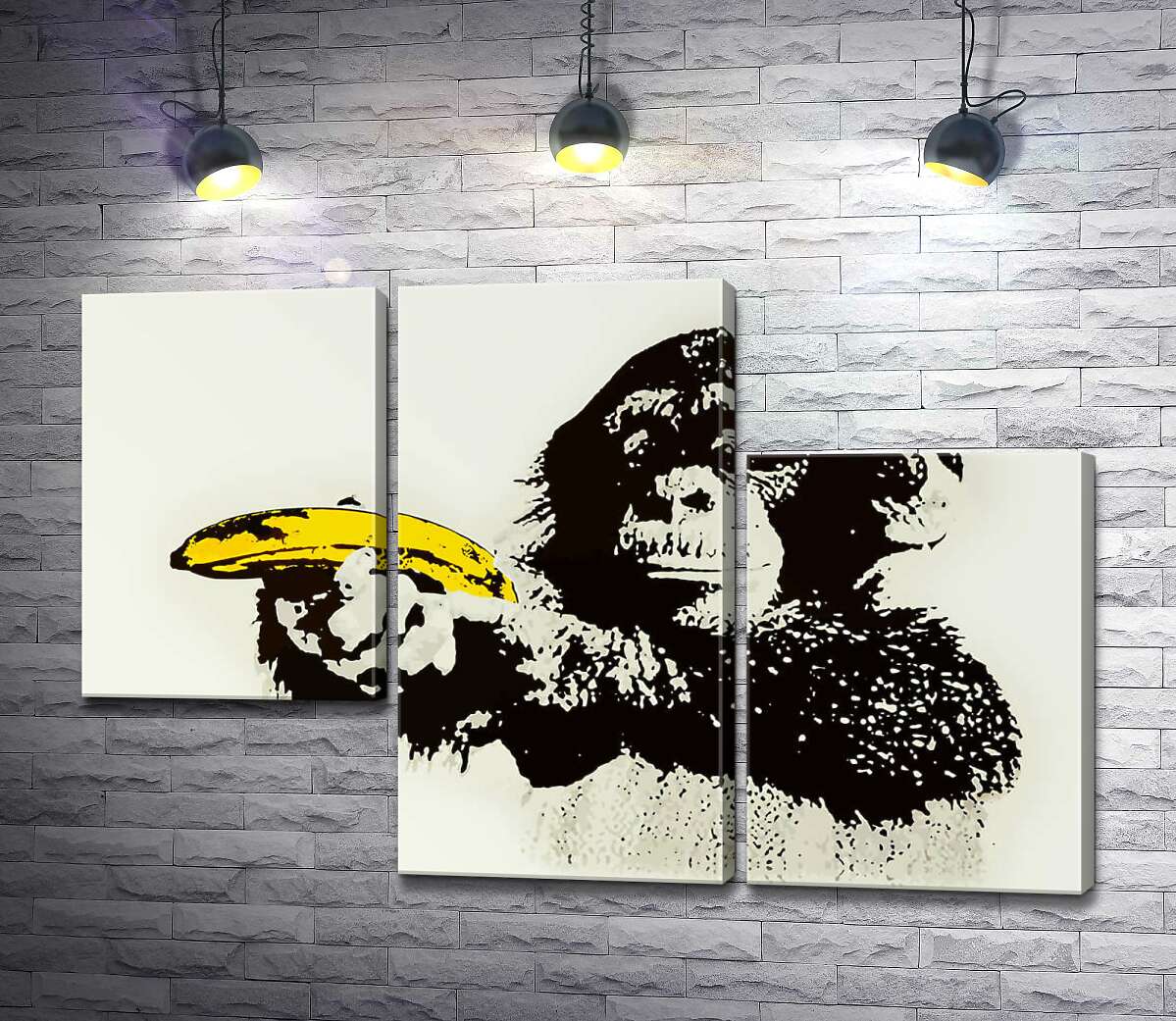 модульна картина Мавпа з бананом (Модуль №13) -  Бенксі (Banksy)