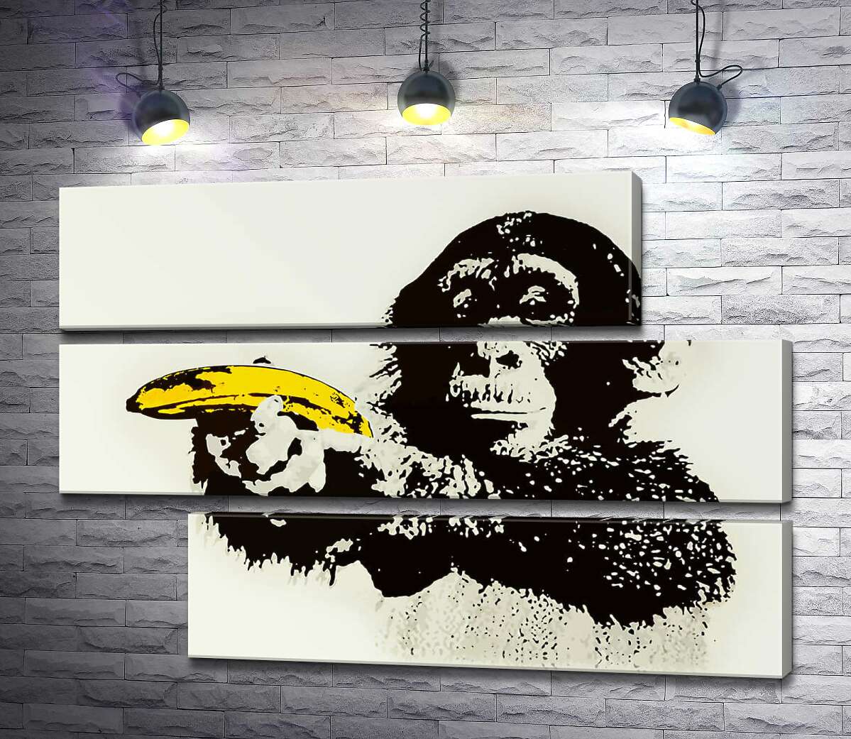 модульна картина Мавпа з бананом (Модуль №16) -  Бенксі (Banksy)