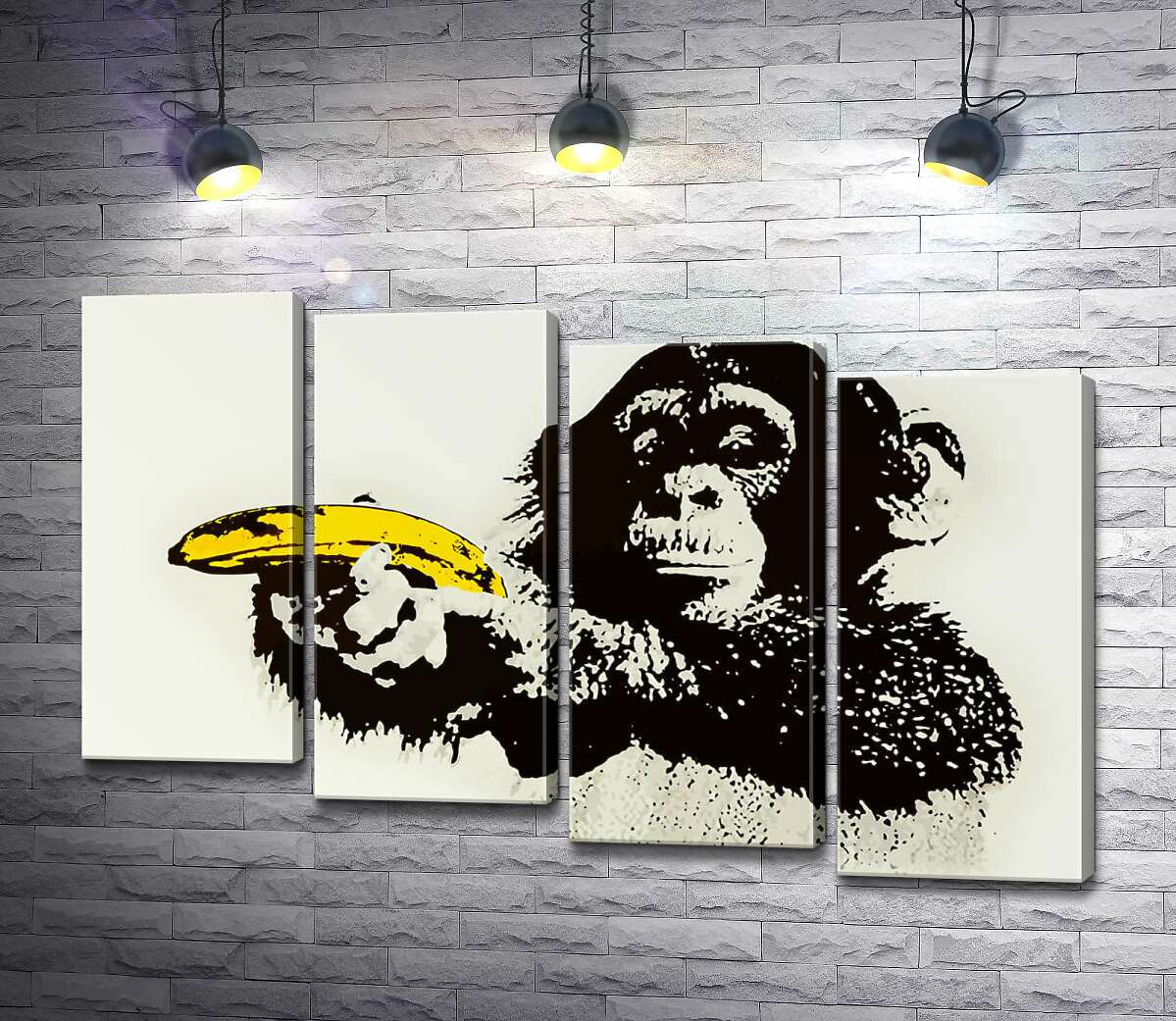 модульна картина Мавпа з бананом (Модуль №19) -  Бенксі (Banksy)