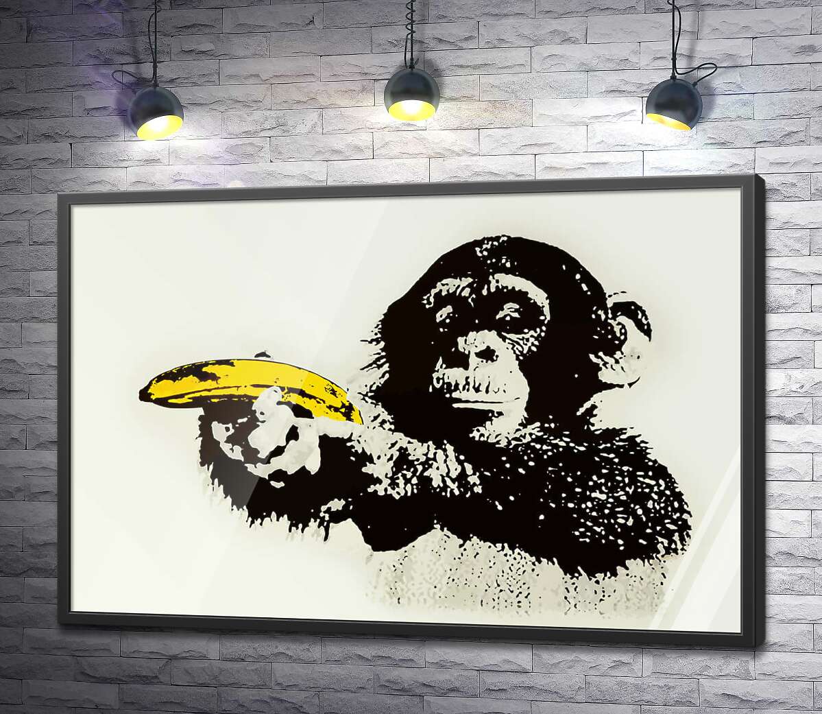 постер Обезьяна с бананом – Бэнкси (Banksy)