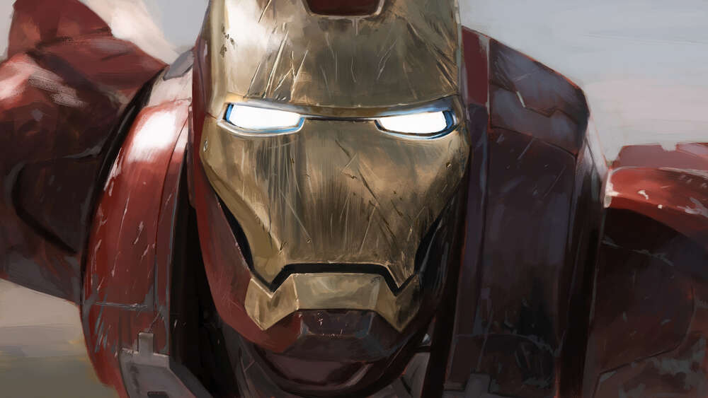 картина-постер Брутальное лицо Железного человека (Iron man)