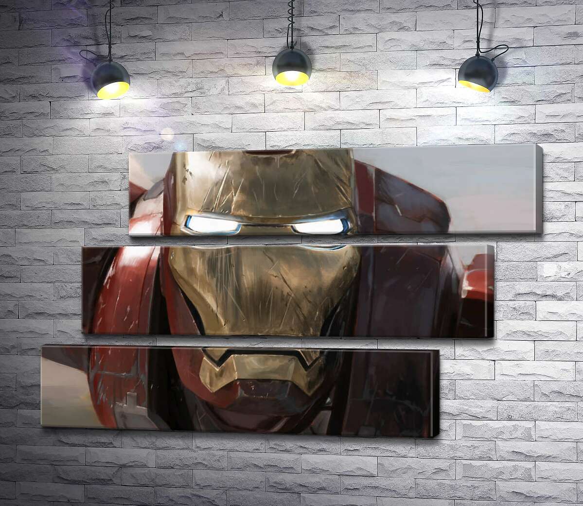 модульна картина Брутальне обличчя Залізної людини (Iron man) (Модуль №17)
